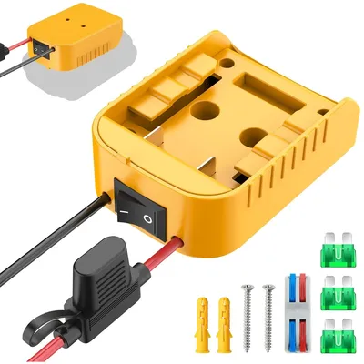 NEUER Power Wheels-Adapter für Dewalt Lithium-Batterie, DIY-Batterieadapter mit EIN/AUS-Schalter und 30-A-Sicherung für DIY-Rc-Autospielzeug