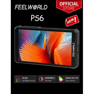 EELWORLD PS6 5.5 Inch OLED Vertical Horizontal Camera Field Video Monitor Touch Screen 4K HDMI