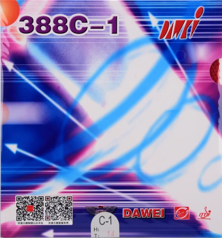 Dawei 388C-1 Short pimple rubber for disruptive play