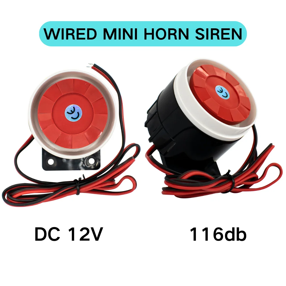 116dB Wired Mini Sound Alarm Sirene Horn Home Security Sound Alarm System Funktioniert mit DC 12V Image