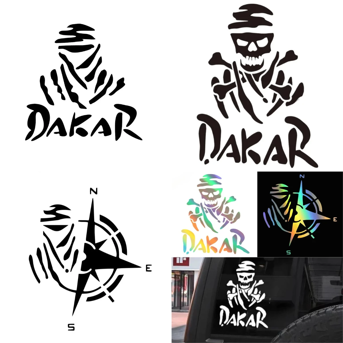 Autocollants de voiture en vinyle crâne, autocollants de motard imperméables pour carrosserie automobile et casque de moto pour voiture, camion, moto, décoration d