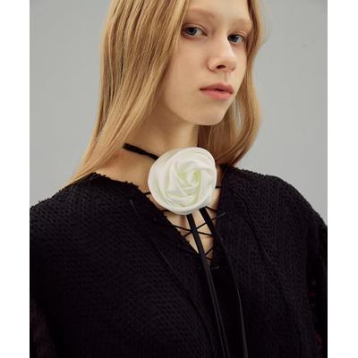 dewedewe Rose bolo tie_Ivory