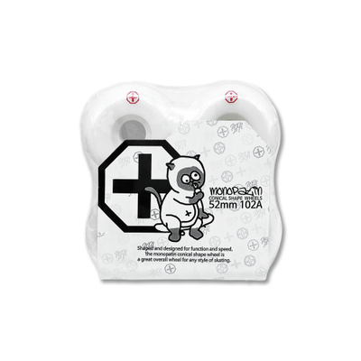 monopatin conical shape white wheel