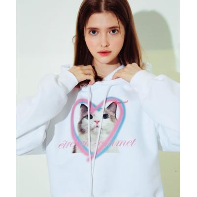etreausommet Heart Cat Face Heavy Hood