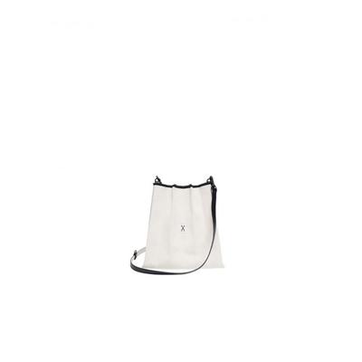 josephstacey Lucky Pleats Canvas Cross Mini Ivory_Black