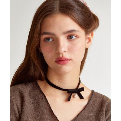 merrymotive Velvet black ribbon choker necklace