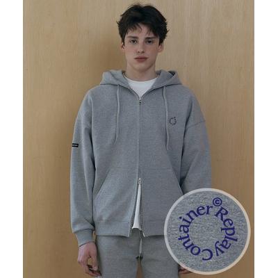 replaycontainer RC round logo 2way zip-up hoody