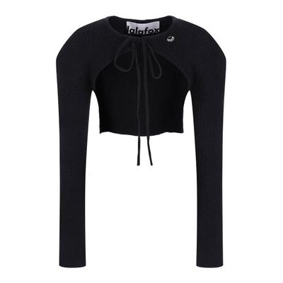 lalafox SOLID KNIT BOLERO BLACK BP3KG002