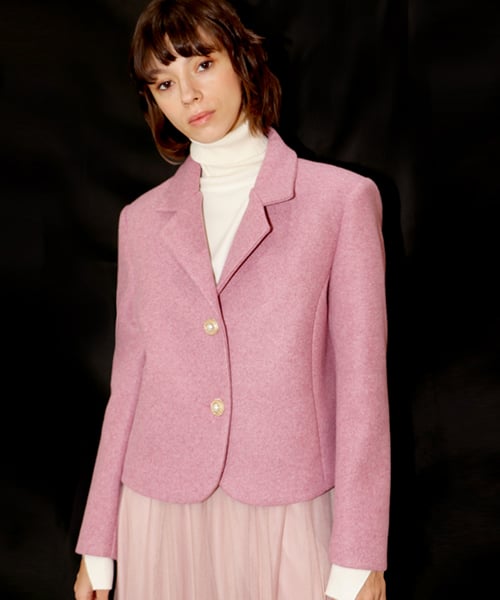 damagemnemonic Wool Crop Pink Jacket _ Wool Crop Pink JK