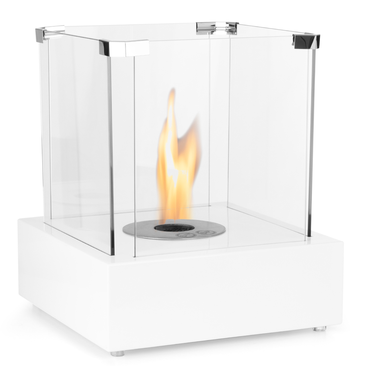 Moritz Ethanol Kamin Tischkamin I 35 x 30 x 30 cm weiß I Tischfeuer eckig I 0,8 Liter Brenner I Bioethanol Kamin I Bio Ethanol Kaminofen Indoor Image