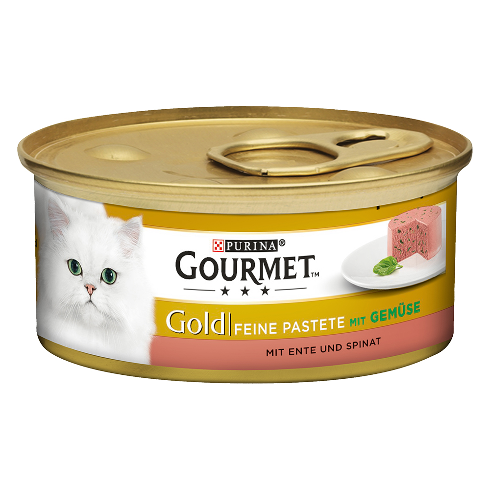24x85g Les Mousselines canard, épinards Gourmet - Nourriture pour Chat