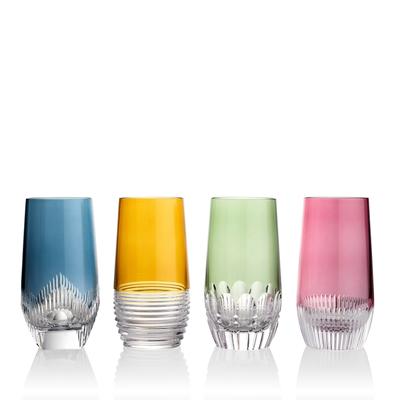 Waterford Mixology Colour Highball 14.5floz, Mixed Pattern, Set of 4