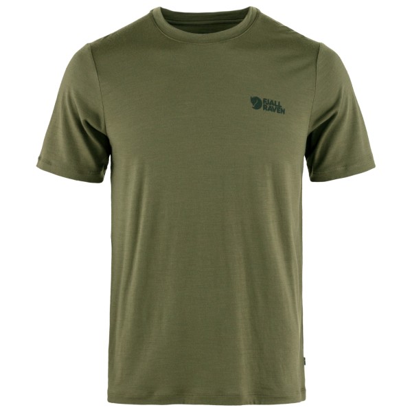 Fjällräven - Abisko Wool Logo S/S - Merinoshirt Gr L grün