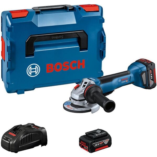 BOSCH Akku-Winkelschleifer-Set »GWS 18V-10 P« 18.0 V Sologerät, Ladegerät, 2 Akkus, Ko, 26.7x10.8x32.8 cm Image