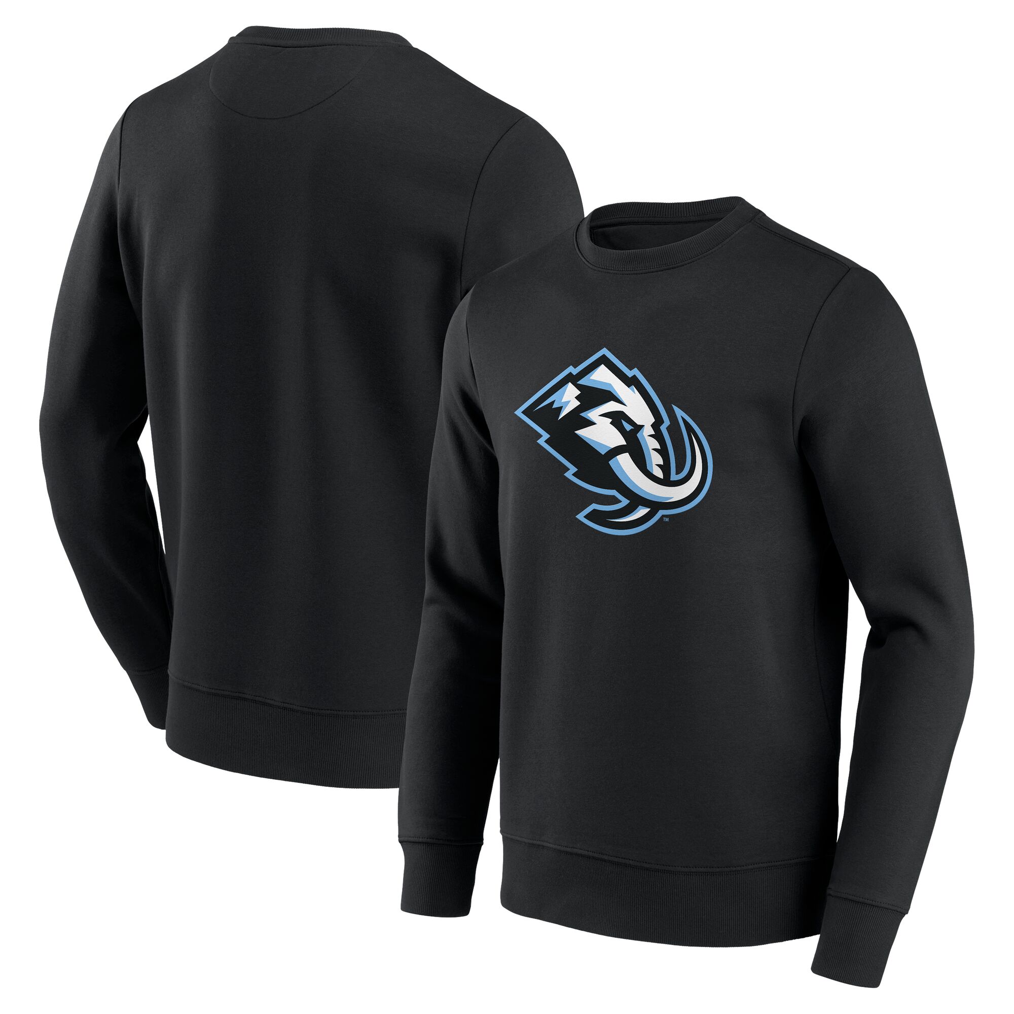 Utah Mammoth Primary Logo Crew Sweatshirt – Schwarz – Herren Image