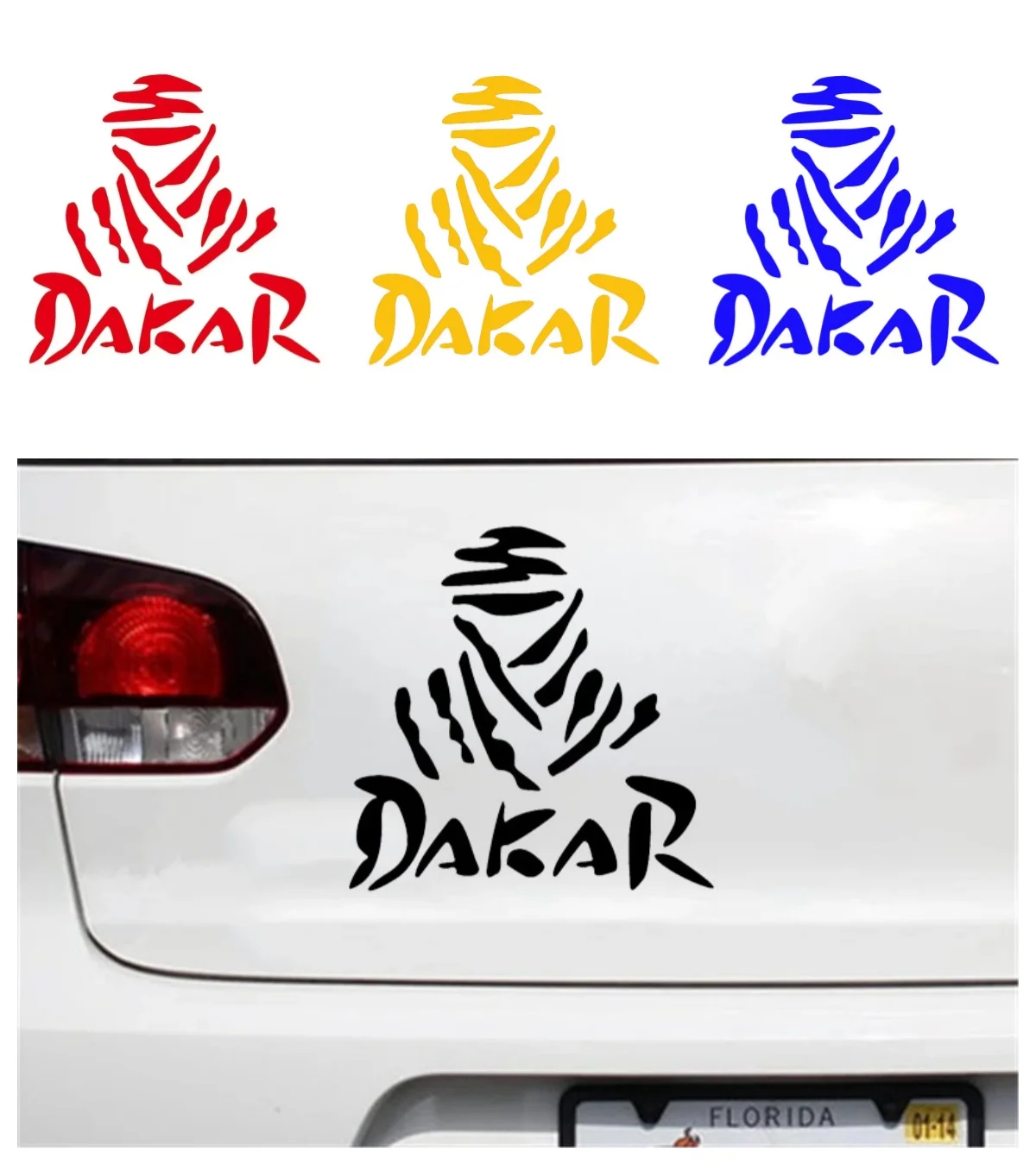 Autocollant de moto de voiture DAKAR jeu de rallye carrosserie automobile pare-chocs fenêtres moto ordinateur portable murs vinyle décalcomanies accessoire de réglage de voiture