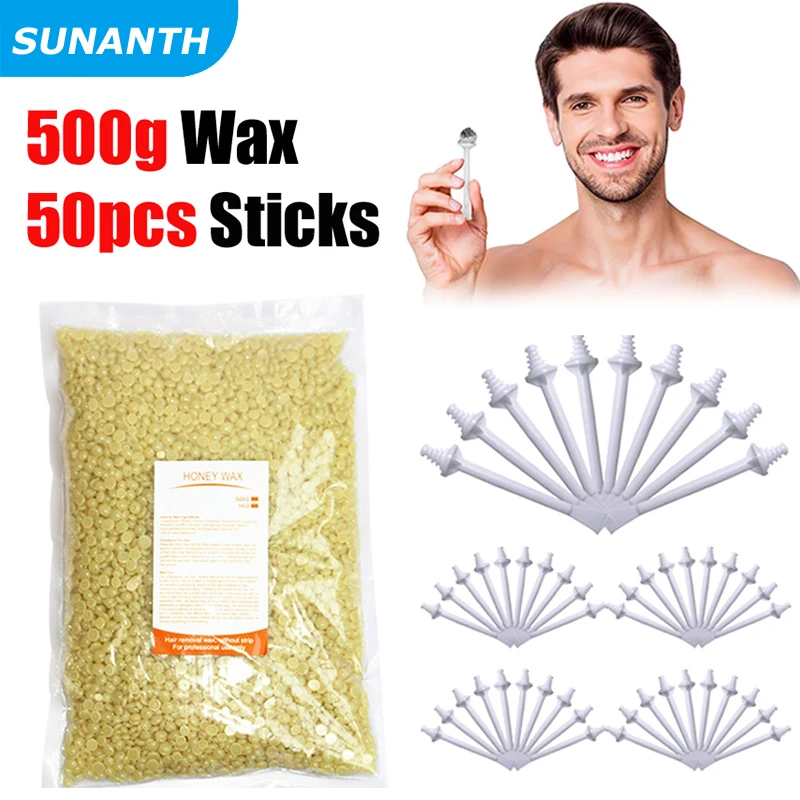 Kit de cire pour le nez 50-500g, épilation Portable, nettoyage, accessoires de beauté, épilation indolore unisexe/1 paquet de bâtons de cire pour le nez