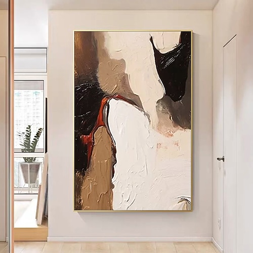 Mintura handgefertigte abstrakte Ölgemälde auf Leinwand, Wandkunst, Dekoration, modernes Bild für die Inneneinrichtung, gerolltes, rahmenloses, ungedehntes Gemälde Image