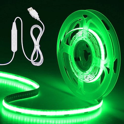5-V-USB-COB-LED-Licht, 1 Meter, 320 LEDs, zeitgesteuerte Abschaltung nach 60 Sekunden, 6-stufige Dimmung mit 1,5-Meter-USB-Kabel, geeignet für Küche, Schlafzimmer, Display, Party, Heim, Image