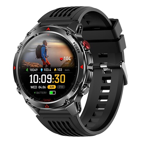 ht37 Smartwatch 1,46 Zoll Smartwatch Militär Bluetooth Anruf Smartwatch Eingebauter GPS-Kompass Barometrischer Höhenmesser 3atm wasserdichte Sport-Smartwatches