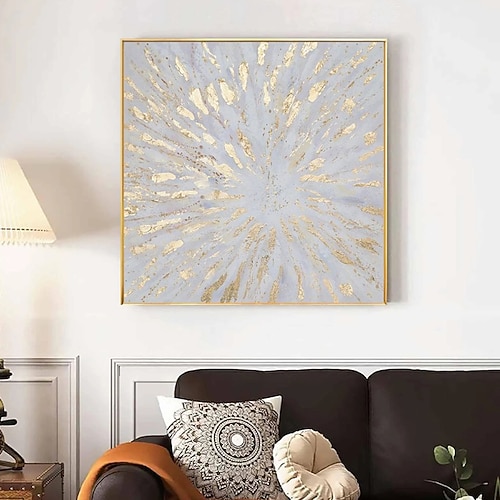 Ölgemälde handgemachte handbemalte Wandkunst moderne Goldfolie Baum abstrakte Heimtextilien Dekor gerollte Leinwand kein Rahmen ungedehnt Image