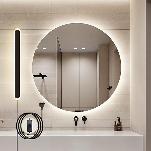 Moderne, wasserdichte LED-Wandleuchte mit Stecker, 30–120 cm lang, mattschwarz, aus Acrylglas, für den Außenbereich, 150 cm langes Kabel mit Steckeröffnung, geeignet für Wohnzimmer, Badezimmer, Schminktisch oder Flur. Image