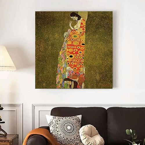 mintura handgemachtes Porträt von Adele Bloch-Bauer Ölgemälde auf Leinwand Wandkunst Dekoration Gustav Klimt berühmtes Bild für Wohnkultur gerolltes rahmenloses ungedehntes Gemälde Image