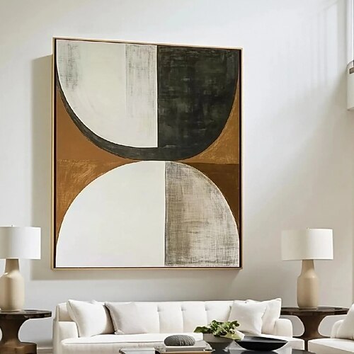 abstraktes braunes Ölgemälde auf Leinwand, handgefertigt, abstrakt, moderne Handmalerei, Wandkunst, handgemalt, modernes Steingemälde auf Leinwand, Gemälde, abstrakte Malerei Image