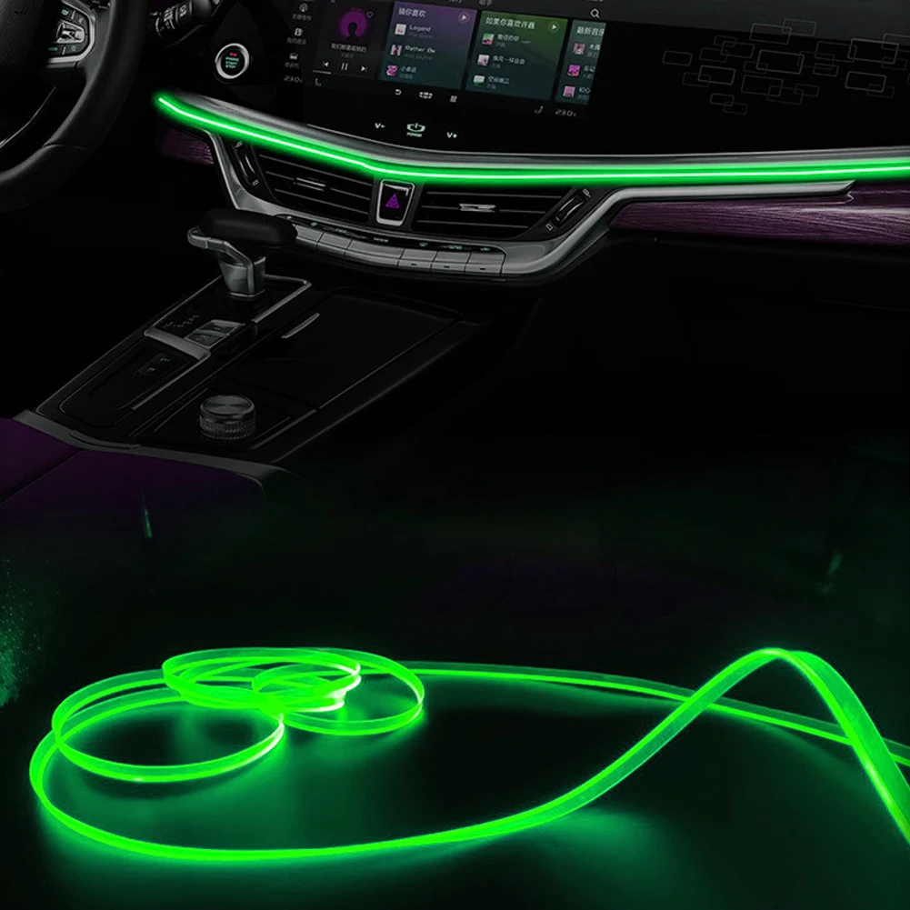 2/3m Auto Ambient Lighting Car LED Interior Strip Light USB with RGB 16 Million Colors Fiber Optics Neon Decorative Lamps