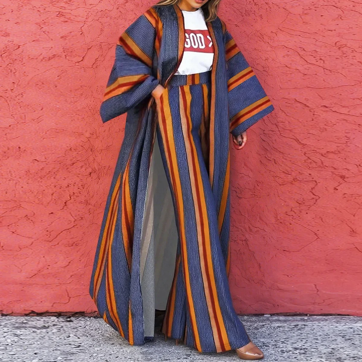 Set da donna 2 pezzi Dashiki Africano Nuovo arrivo Autunno Inverno Set coordinati Set da due pezzi Top e pantaloni Abiti Abiti Abbigliamento