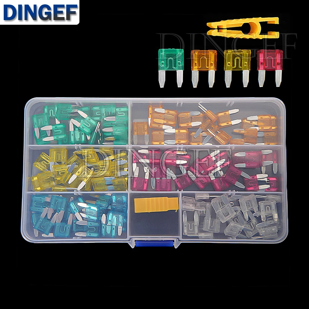 120PCS 6Values Small Size Blades Type Car Fuse kit Assortment 5A 10A 15A 20A 25A 30A Fuse Set Auto Car Truck with Box Clip