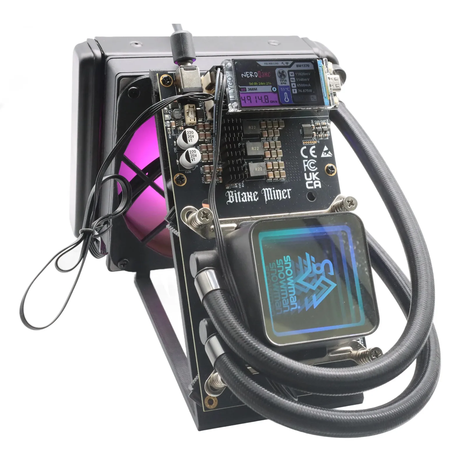 AN NerdQaxe++ 4.8TH/s 75W ASIC Miner BTC Miner Open-Source