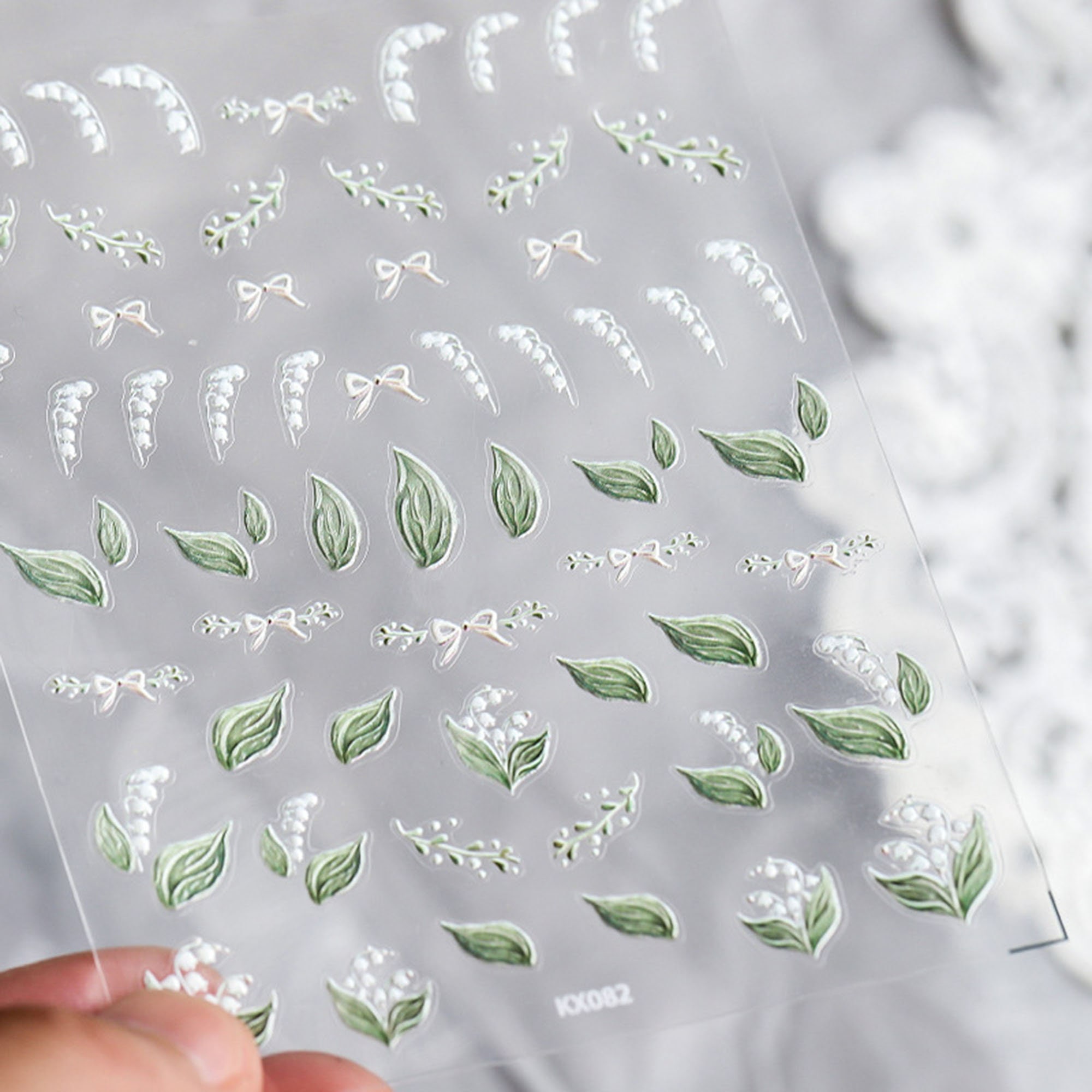 Adesivi per unghie a forma di fiore, decorazioni per unghie a forma di foglia, adesivi per nail art, decalcomanie per nail art, adesivi per unghie Kaw