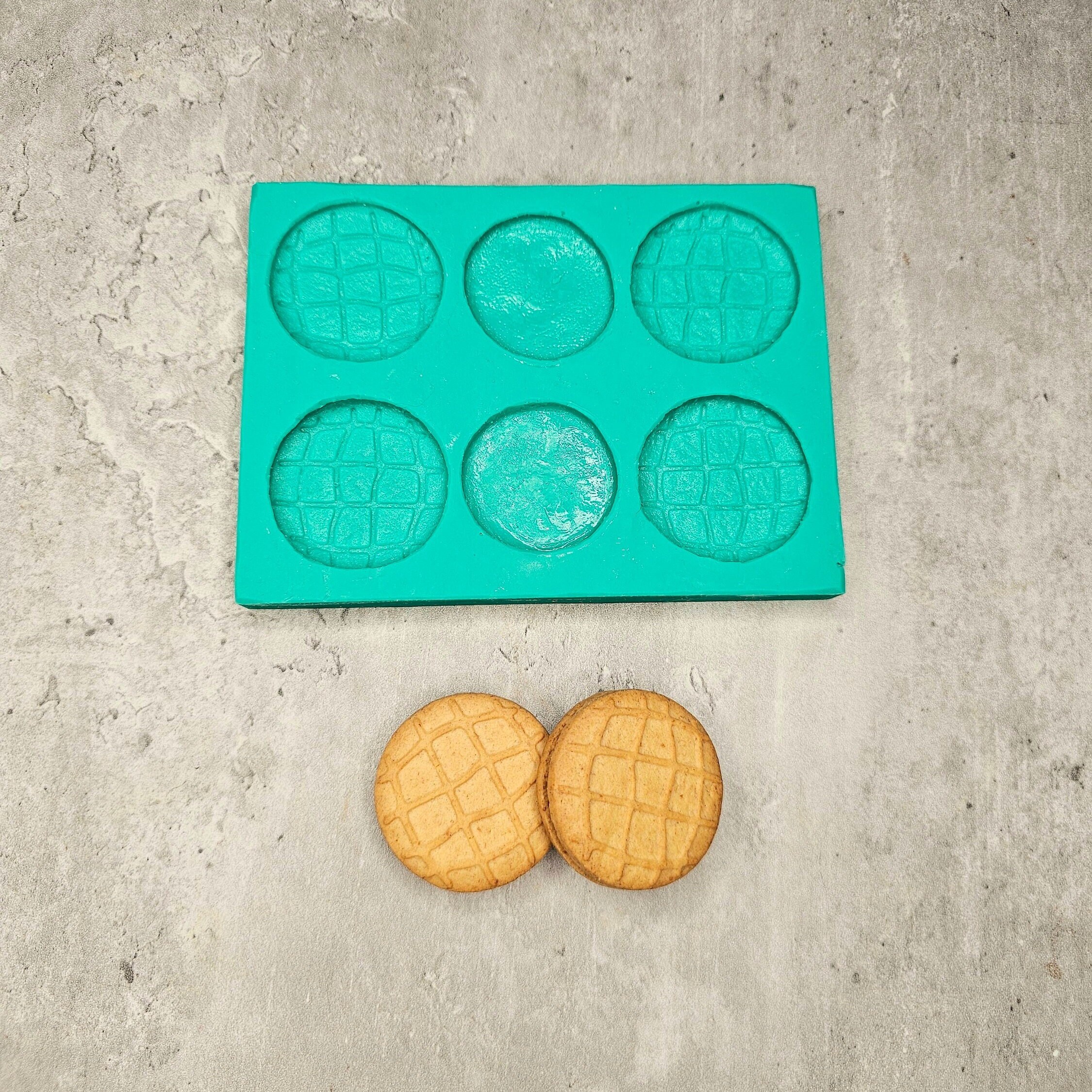 Stampo in silicone a 6 cavità per biscotti sandwich al burro di arachidi, per la produzione di cera fusa, candele, sapone
