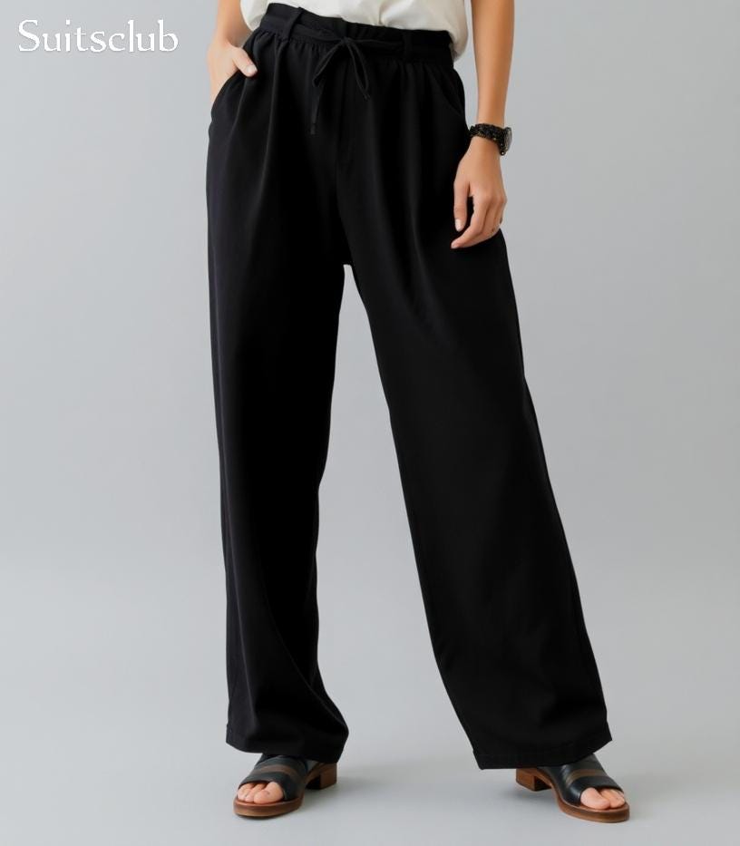 Pantaloni eleganti neri - Pantaloni per pantaloni - Pantaloni da donna - Pantaloni comodi - Regalo per donne - Pantaloni per donne - Pantaloni lunghi