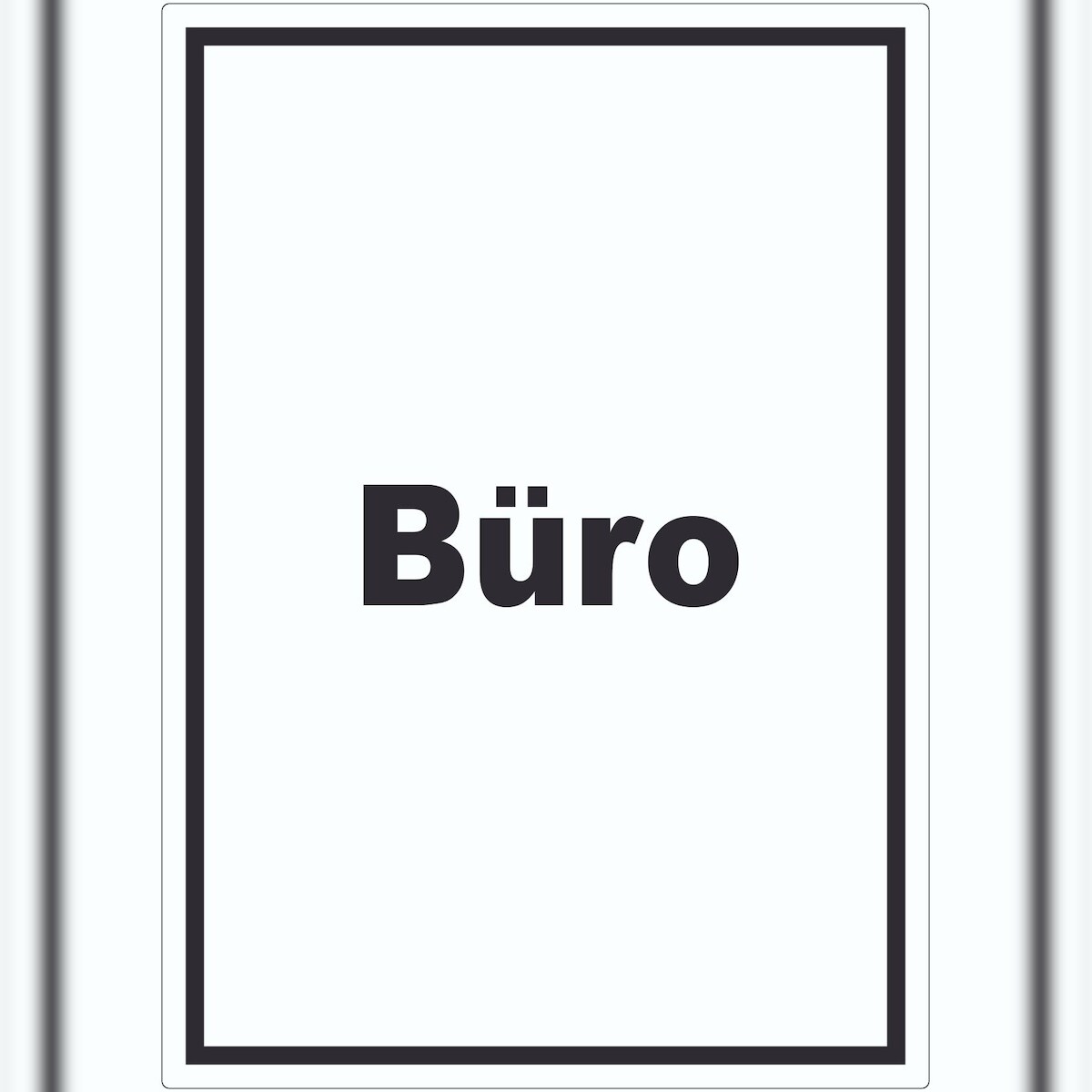 HB-Druck Büro Aufkleber mit Text Office Bureau hochkant A9 (37x52mm) Image