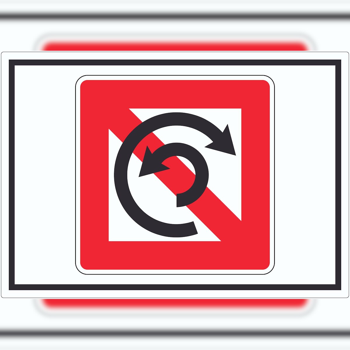 HB-Druck Wenden verboten Symbol Wendeverbot A8 (52x74mm) Image