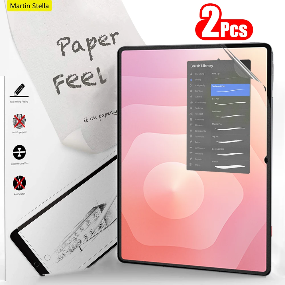2 Stück Papiergefühl wie Displayschutzfolie für Samsung Galaxy Tab S11 Ultra S10 Lite Fe Plus S6 Lite Film ohne Glas Image