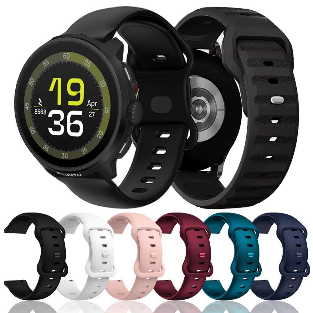 22 mm weiches Silikonarmband für SUUNTO 9 Peak DLC/PRO RUN Sportarmband SUUNTO 9/5 PEAK RACE S VERTICAL OCEAN Ersetzen Sie Uhrenarmbänder Image
