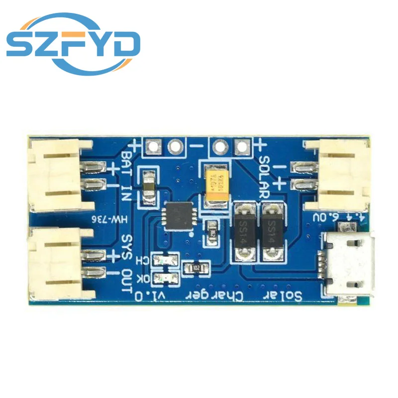 CN3065 Mini Solar Lithium-Batterie Ladegerät Bord 500MA Lipo Lade Modul Solar Panel Micro USB Für Arduino DIY Camping Sport Image