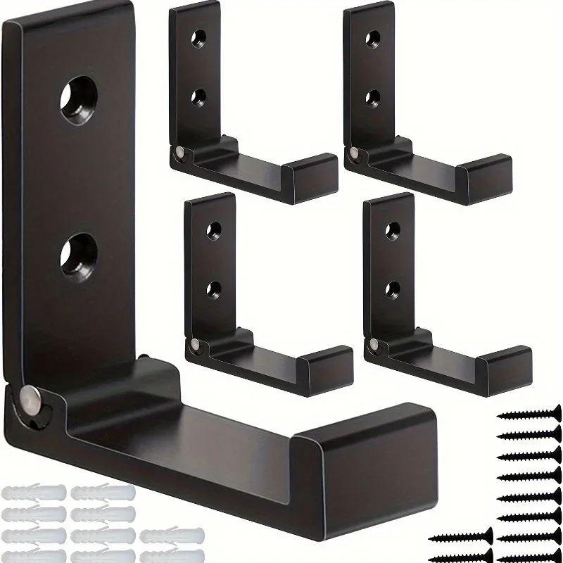 Faltbare platzsparende Wand haken aus Aluminium legierung Hoch leistungs perfekt für Mantel handtücher Hüte Fitness geräte Image