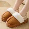 Winter Flauschige frauen Hausschuhe Hause Casual Plüsch Stiefeletten Luxus Designer Frau Schuhe Indoor Plattform Fuzzy Pelz Rutschen 2025