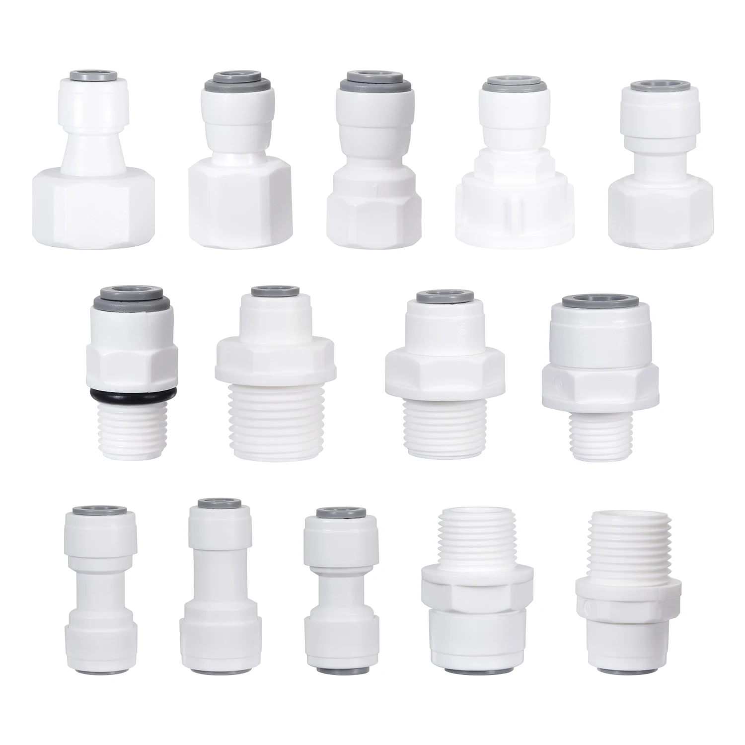 10Pcs Gerade RO Wasser Fitting Männlich Weiblich Gewinde 1/4 3/8 Kupplung Schlauch Rohr Anschluss Wasser Filter Umkehrosmose Teile neue Image