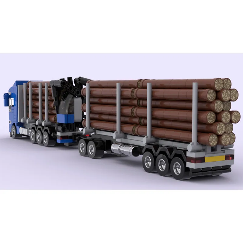 MOC-72363 Wald Protokollierung Transport Lkw Bausteine Modell 766 PartsMOC Kreative Jungen Kinder Geburtstag Bausteine Spielzeug Geschenke Image