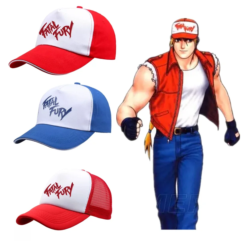 Street Game King of Fighters Baseballkappe KOF Fatal Fury Terry Bogard Cosplay Bedruckte verstellbare Mütze Unisex Sportkappen Geschenk Image