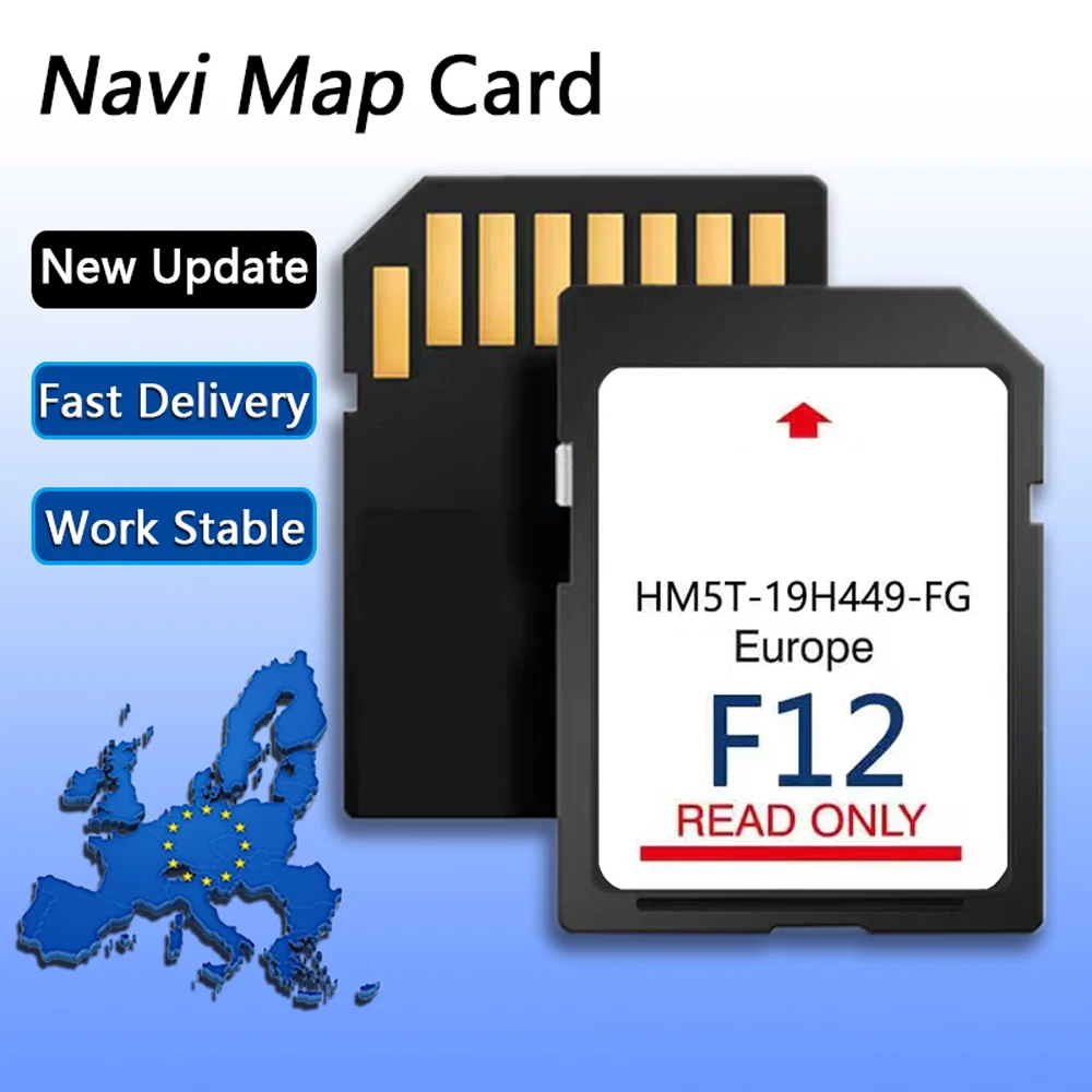 2024 Neueste für Ford F12 Sync 2 Navigation SD-Karte Sat Nav Karte UK Europa Update HM5T-19H449-FG Image