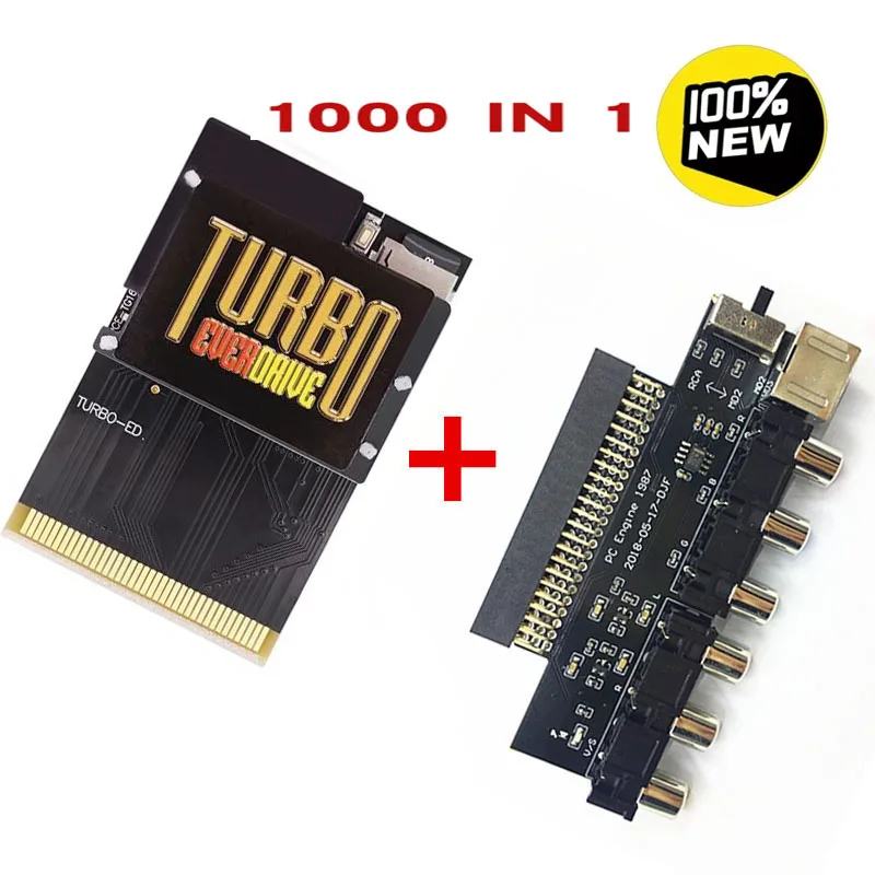 Black Gold Edition PCE PC-Motorkonsolen-Spielkarte TURBO 600 IN 1 ODER RGBS-Karte Video-Booster RGBS-Signalausgang Audioausgang Image