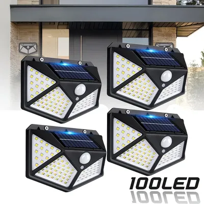 1/2/4/6PCS Neue Solar Lichter Outdoor Wand Lampe PIR Motion Sensor 100LED Solar Powered sonnenlicht Straße Licht für Garten Hof
