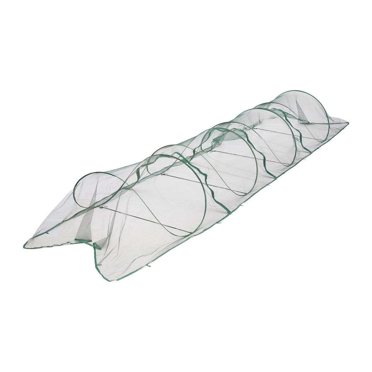 Relaxdays Pflanztunnel, 4,5 m, Pop Up Netztunnel, Gemüse & Erdbeeren, indiv. Höhe & Breite, Insektenschutztunnel, grün Image