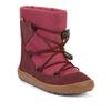 Barfußschuh FRODDO "BAREFOOT TEX TRACK", Kinder, Gr. 32, rot (bordeaux pink grau), Veloursleder, Textil, colorblocking, sportlich, Schuhe, Snowboots, Winterstiefel mit TEX-Membrane